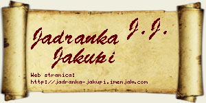 Jadranka Jakupi vizit kartica